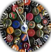 Beer Caps Frameless Borderless Wall Clock Nice For Gifts or Decor X12