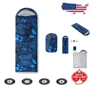 Unisex Kids Sleeping Bag - Butterfly Shape, Lightweight & Indoor/Outdoor Use