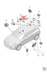 Genuine PORSCHE Macan 95B -Sdars- Aerial PAC035507A (for: Porsche)