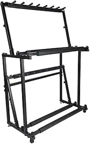 Violin/Guitar Display Stand for Retail Store, Heavy Duty Steel Tennis Rackets/Badminton Rackets Storage Rack, Height Adjustable, Easy to Assemble