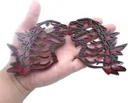 2Pc Godzilla Red Eye Badge 3D Emblem’s Custom Sticker Nameplate Replacement for Universal Car Body Motorcycle SUV Door Window Decoration (Redline)