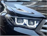 Car Lights Compatible For Toyota Highlander 2012-2014 Kluger Auto Headlight Assembly Upgrade Double U Style Projector Lens Accessories(Type A No Bulb)