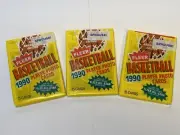 1990 Fleer Basketball Cards 3 Packs Unopened Sealed New Old Stock