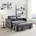 Matilda Velvet Sofa Bed with Reclining Backrest 2 Pillows & USB Cable