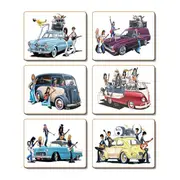 Country Kitchen Classic Rock Cinnamon Cork Back Placemats Set 6
