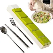 Portable Picnic Tableware Stainless Steel Cartoon Fork Dinnerware Set with Liquid Container Cartoon Travel Cutlery for Kids Picni Travel Tableware