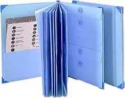 Expanding File Folders | Portable Expanding Paper File Pocket - Receipt Organizer with Labels Letter Size Office Supplies for Bills, Files & Documents