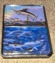 Vtg Double Deck Playing Cards Swordfish/Dolphins NOS