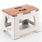 Step Stool Foldable 9'' Folding Step Stool for Kids & Adults 300 Lb Capacity ...