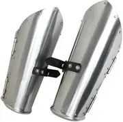Knight Plate Armor Bracers Medieval Functional Arm Guard Wristband Armor Wearable LARP Clothing Renaissance Theatrical Events Halloween Combat Costume Silver, Silver, Adult