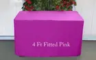 Trestle Table cover tablecloth Fitted Pink fit 4 foot market fair folding Stall