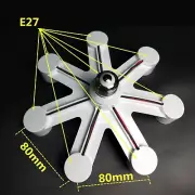 100pcs LED Light E27 To E27 Lamp Head Converter 1/7 Screw Multi Head Lamp Base