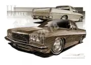 1975 HOLDEN HJ UTILITY SEPIA TONE A1 STRETCHED CANVAS (HL24)