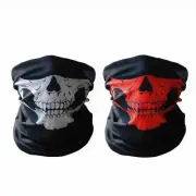 2 Ghost Biker Skull Hood Face Mask Motorcycle Ski Balaclava