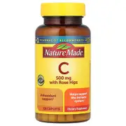 Nature Made, Vitamin C with Rose Hips, 500 mg, 130 Caplets