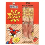 Sour Power Straws, Strawberry, Count 24 (2-oz) - Sugar Candy/Grab Varieties &