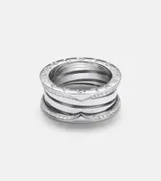 [Bvlgari] Bvlgari B.zero1 18kt white gold ring with diamonds M silver