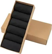 [KingCho Shell] Women's Men's Cotton Mini Crew Socks Athletic Running Sports with All-season (6-Pairs With gifts Box)