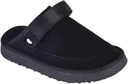 [Perfeclan] Clogs Slippers Men Women with Back Strap AntiSlip Comfort PU Suede Leather Mules