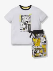 NEW PETER ALEXANDER POKEMON PIKACHU TOP & SHORT PJ SET BOYS KIDS JNR 2 RRP$59.95