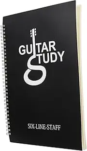 BESTonZON Guitar Chord Book Music Score Book Portable A4 Size Notebook for Guitar Players