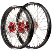 Honda CRF450X 2005-2018 Axiom Wheel Set 21x1.6/18x2.15 Black Rims Red Hubs SS Sp