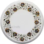 Tiger Eye Stone Inlay Work Coffee Table Top Round Marble Bed Side Table for Home
