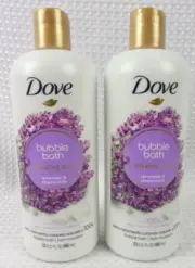 Lot of 2 - Dove Relaxing Care Lavender & Chamomile Bubble Bath 23oz bottles NEW