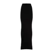 [Rick Owens] Rick Owens-Black Alpaca Pillar Skirt-Donna XS STAND