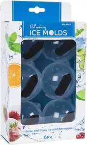 Refreshing Ice Molds, Ice Ball Makers, Ice Sphere Molds, Pack of 6