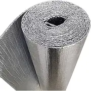 Aluminium Bubble Insulation Foil，Waterproof Alumi Thicken Insulation Foil Radiator Reflector Waterproof Self-Adhesive Bubble Double Aluminium Foil for Loft Caravan Camper Wall Attic Van(1x2m (39 in X