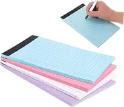 SECFOU 4 Pcs Memo Pads College Ruled Note Paper Pad Memo Sheets for Writing Notetaking Office School