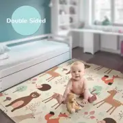 Reversible Baby Play Mat 78 x 59 Double-Sided Crawling Mat Foldable Waterproof