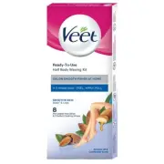 Veet Full Body Waxing Strips Kit For Sensitive Skin 8 Strips (free shipping)