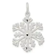 Sterling Silver D/C Satin Snowflake Charm