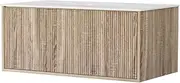 Cefito Vanity Unit 900mm Bathroom Cabinet Storage Wall Hung Oak Grooved Timber