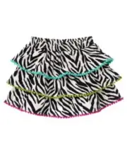 GYMBOREE WILD FOR ZEBRA ZEBRA SKIN TIERED SKIRT 3 6 12 18 2T NWT