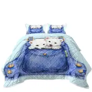Kids Cute Animal Drawings Pocket Polar Bears Coverlet