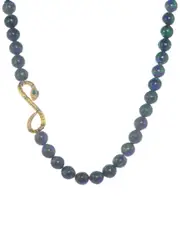 Rachel Reinhardt Azurite CZ Snake Necklace