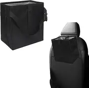 DuringCo Car Bin Trash Can with Handle, Waterproof Hanging Car Trash Bag, Foldable and Portable Car Garbage Can Trash Bin Organizer for Car Office Home