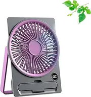 Ultra Slim Card Usb Rechargeable Mini Fan, Five-Speed Large-Capacity Battery, Can Be Used For Hanging Or Standing, Quiet Personal Fan for Students and Travelers (S#1)