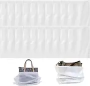 [Zhooooonglf] eco-Friendly Non-Woven Breathable dust-Proof Bag, 60 * 70cm,20pcs Isolate dust and Keep Shoes and Bags Clean and Tidy Large Storage Pouch for Handbag Purse Shoes Boots (White)