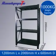 2Mx1.2Mx0.6 1000KG Garage Warehouse Steel Storage Shelving Metal Shelves