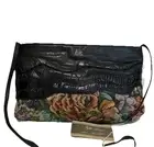Vintage Fifth Avenue Handbag By Designer Diane Cadell Black Leather Tapestry NWT