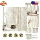 Farmhouse Chic Light-Filtering Floral Drapes - 90x50 Inch Curtain Set 2 Panels