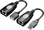 POPETPOP USB Network Cable Extender Adapter Durable Ethernet Extension for Home Office School Fast Transmission Lightweight Portable Compatible with USB Devices