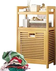 Bamboo Bathroom Floor Cabinet, Bathroom Cabinets, Cabinet Bamboo, Laundry Cabinet, Bathroom Storage Floor Standing Cabinet, Large Capacity Bathroom Organization Rack for Sweaters, Jeans, T-Shirt