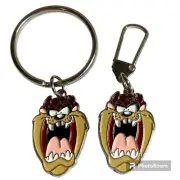Vintage Taz Tas Tasmanian Devil Zipper Pull & Keychain Warner Bros Looney Tunes