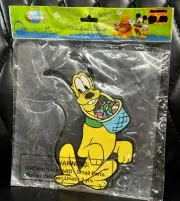 Disney Gel Window Cling - Goofy With Easter Basket And Easter Eggs