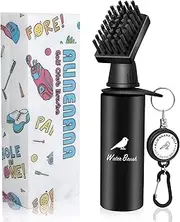 Aliennana Golf Water Brush Pro Golf Club Brush Cleaner with Retainer Clip and Squeeze Water Bottle 7.5 Inches Holds 4 Ounces of Water